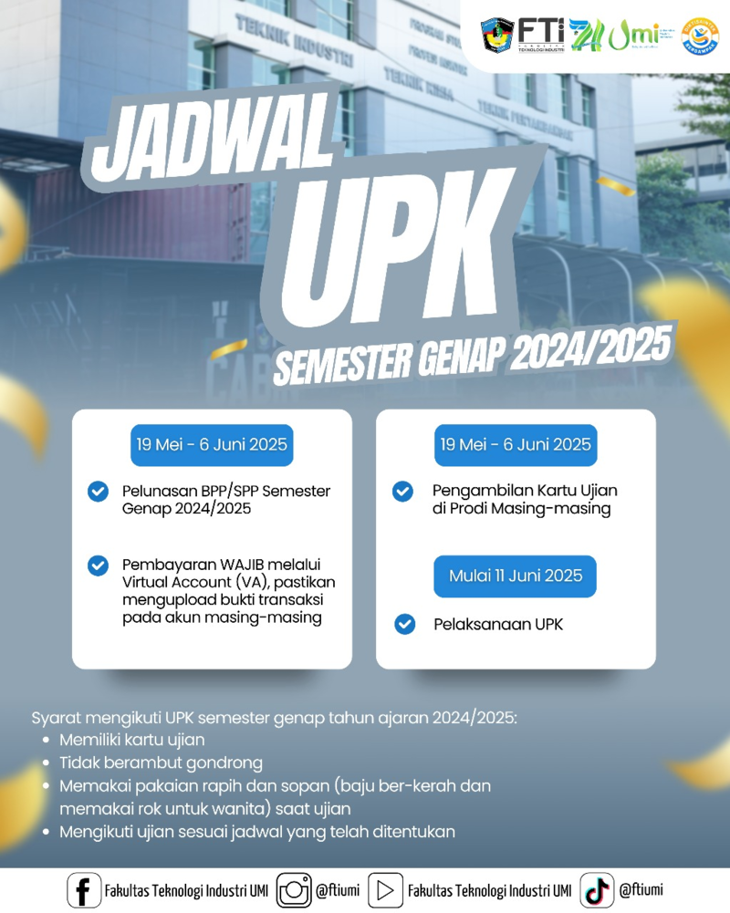 Pelaksanaan UPK Semester Akhir 2024/2025