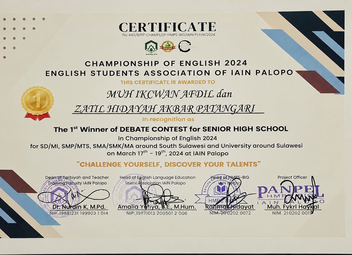Championship of English 2024, English Student Association of IAIN Palopo